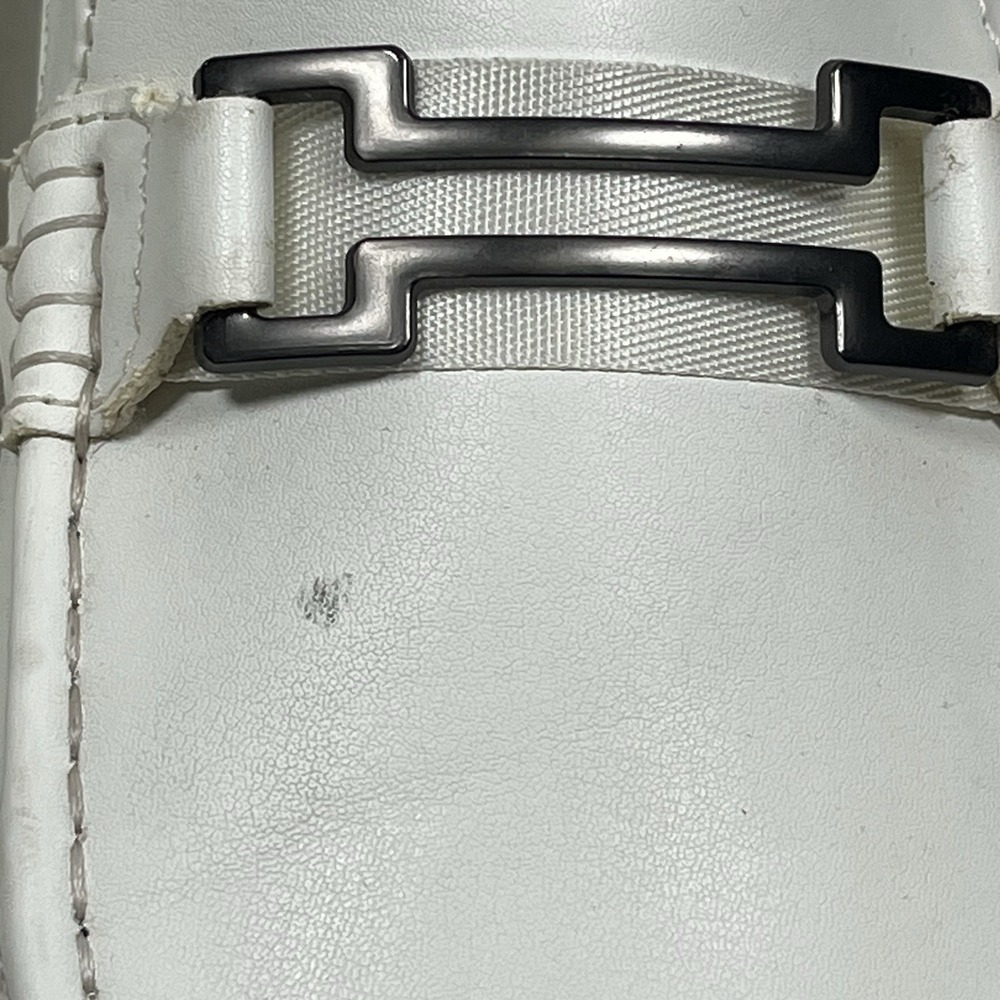 Bruno Marc Hugh-01 Mens Shoes Sz 14 White Faux Leather Driving Buckle Loafers - Picture 2 of 8